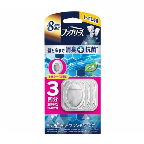 【５個セット】 P&G ファブリーズ トイレ用 消臭+抗菌 ナチュラル・マウンテン・エア つめかえ(3個入)×５個セット