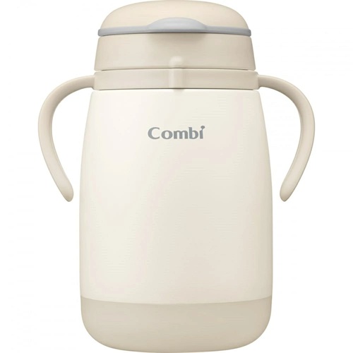 【１０個セット】 コンビ ラクマグ ステンレス モレないストローlarge ベージュ(370ml)×１０個セット【mor】【ご注文後発送までに3週間前後頂戴する場合がございます】_1