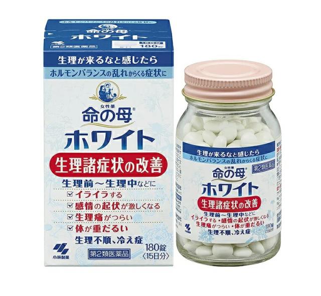 【第2類医薬品】【１０個セット】 小林製薬 女性薬 命の母ホワイト 180錠×１０個セット