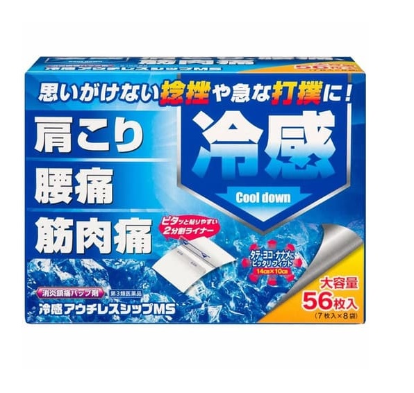 【第3類医薬品】【１０個セット】 大石膏盛堂 消炎鎮痛パップ剤 冷感アウチレスシップMS 56枚×１０個セット 【ori】の通販は