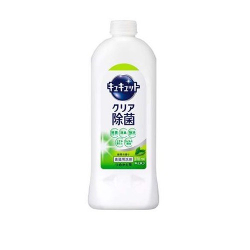 花王 キュキュット 食器用洗剤 クリア除菌 緑茶の香り つめかえ用(370ml)