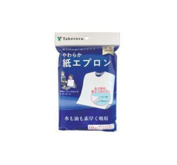 【６０個セット】【１ケース分】 竹虎 食事用エプロン やわらか紙エプロン フリーサイズ 10枚入×６０個セット　１ケース分 【mor】【ご