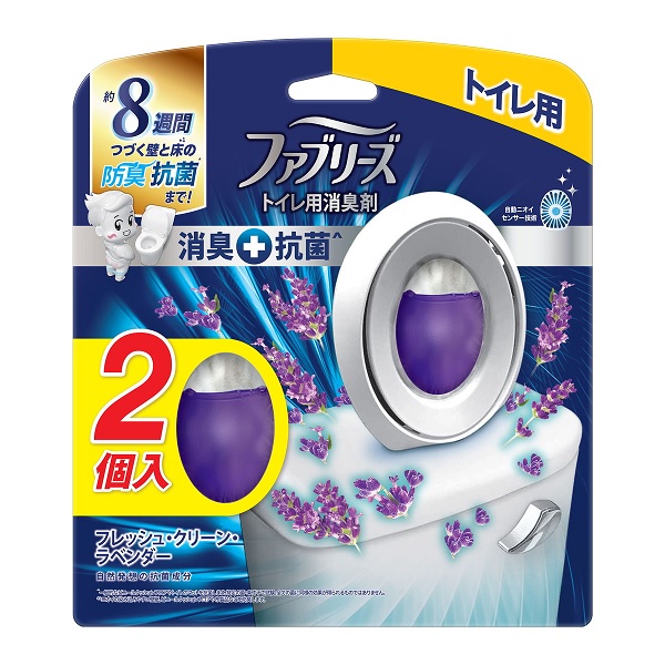 【１２個セット】【１ケース分】P&G ファブリーズ トイレ用 消臭芳香剤 消臭+抗菌 フレッシュ・クリーン・ラベンダーの香り(6.3ml×2個入)×１２個セット　１ケース分 の通販は