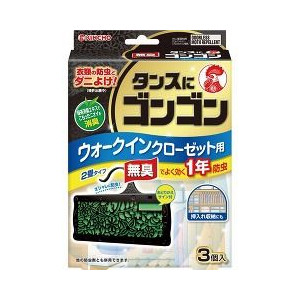【２０個セット】【１ケース分】 タンスゴンゴン ウォークインクローゼット用 無臭タイプ　3コ入×２０個セット　１ケース分 16,929円