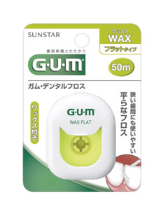【６０個セット】【１ケース分】 GUM(ガム)デンタルフロス ワックス50M フラットタイプ 50m×６０個セット　１ケース分 【dcs】【t-24】 20,157円