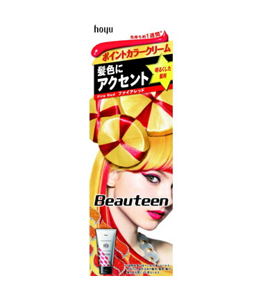 【１８個セット】【１ケース分】 ホーユー ビューティーン ポイントカラークリーム ファイアレッド 140g×１８個セット　１ケース分 【dcs】