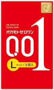 【２０個セット】【送料無料】 オカモト ゼロワン Lサイズ(3コ入)   0.01mm×２０個セット