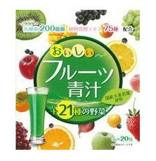 【２０個セット】ユーワ　おいしいフルーツ青汁　3g×20包×２０個セット ※軽減税率対応品の通販は