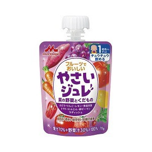 【１０個セット】森永 フルーツでおいしいやさいジュレ 紫の野菜とくだもの 70g×6個入×１０個セット 【s】※軽減税率対象品