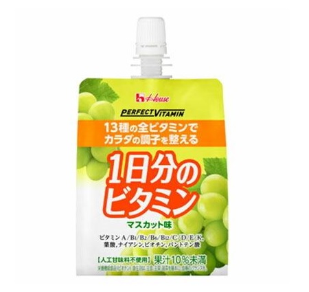 【５個セット】 ハウス パーフェクトビタミン 1日分のビタミンゼリー マスカット味(180g*24個入)×５個セット ※軽減税率対象品