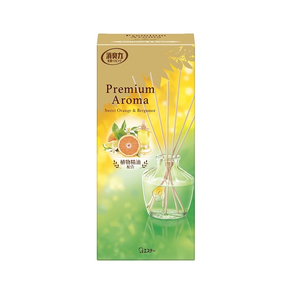 【１４個セット】【１ケース分】 エステー お部屋の消臭力 プレミアムアロマスティック 玄関・お部屋用 スイートオレンジ&ベルガモット 本体×１４個セット　１ケース分【k】【ご注文後発送までに1週間前後頂戴する場合がございます】の通販は