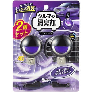 【２２個セット】【１ケース分】 クルマの消臭力 クリップタイプ ホワイトムスク 3.2mL*2コセット ×２２個セット　１ケース分 【mor】 【ご注文後発送までに2週間前後頂戴する場合がございます】 7,054円