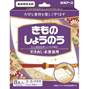 【４０個セット】【１ケース分】 白元 きものしょうのう 引き出し・衣装箱用 8包入×４０個セット　１ケース分 【dcs】