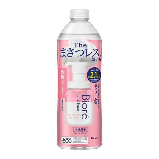 【２４個セット】【１ケース分】 花王 ビオレ ザフェイス 泡洗顔料 ディープモイスト つめかえ用(340ml) ×２４個セット　１ケース分 【d