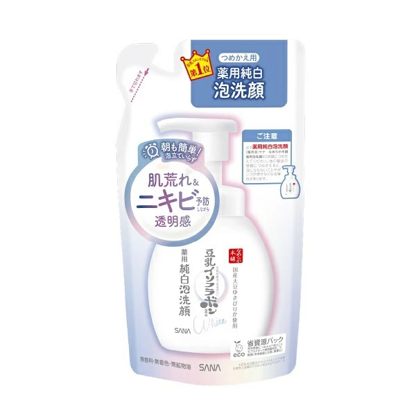 【３６個セット】【１ケース分】 常盤薬品 サナ なめらか本舗 薬用泡洗顔 つめかえ用 180ml×３６個セット　１ケース分 【dcs】