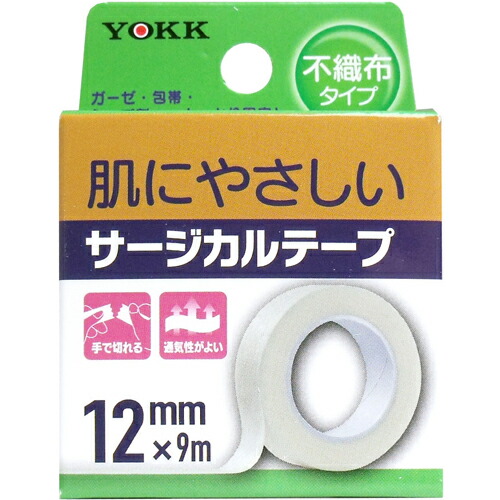 【１ケース分】【３６０個セット】ヨック サージカルテープ 不織布タイプ 12mm*9m(1コ入)×３６０個セット　の通販は