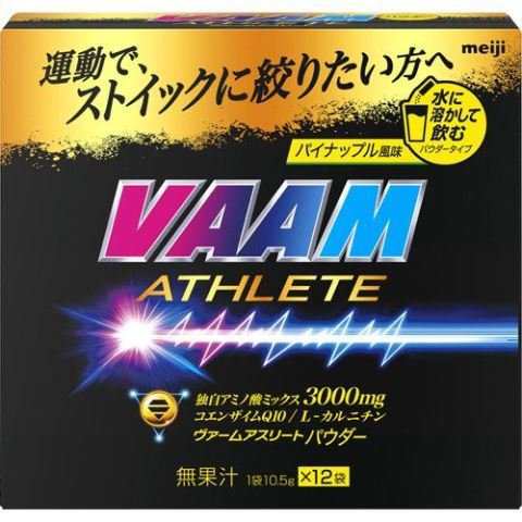 【１０個セット】ヴァーム アスリートパウダー パイナップル風味(10.5g×12袋入)×１０個セット