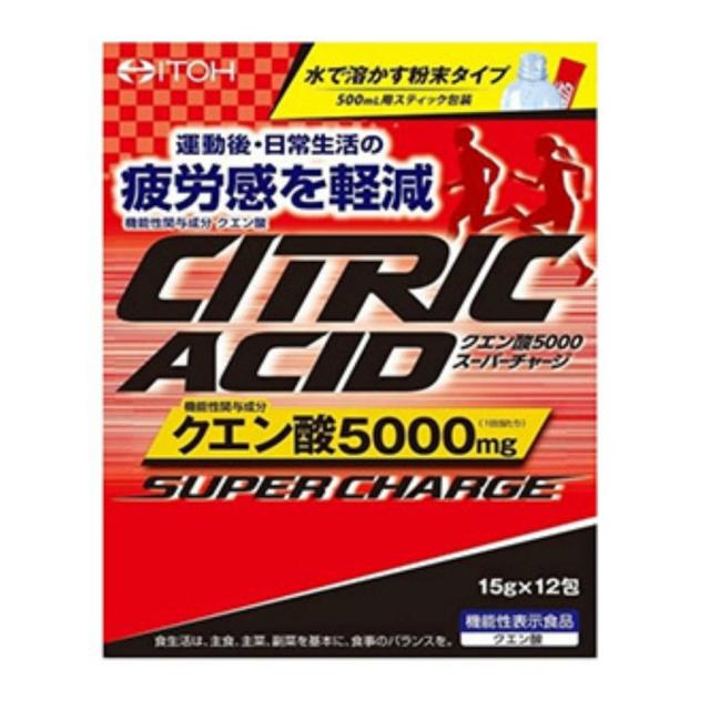 【５個セット】クエン酸5000スーパーチャージ(12包入)×５個セット の通販は 5,604円