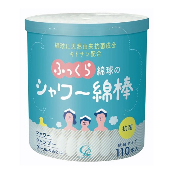 【１２０個セット】【１ケース分】 コットンラボ ふっくら綿球のシャワー綿棒 110本入×１２０個セット　１ケース分 【dcs】【k】【ご注文後発送までに1週間前後頂戴する場合がございます】