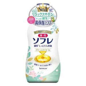 【１０個セット】薬用ソフレ 濃厚しっとり入浴液 リラックスサボンの香り(480ml)×１０個セット の通販は
