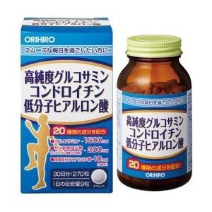 【１０個セット】オリヒロ 高純度グルコサミン コンドロイチン 低分子ヒアルロン酸 270粒×１０個セット 【ori】 ※軽減税率対象品