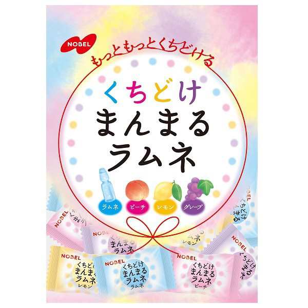 ４８個セット】【１ケース分】 ノーベル製菓 まんまるラムネ 80g ×４８