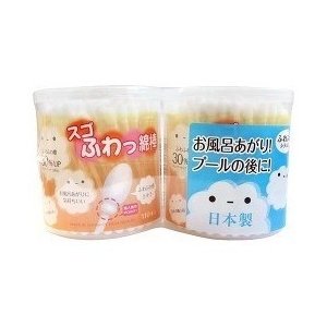 【４８個セット】【１ケース分】 スゴふわっ綿棒 丸筒(110本*2コパック)×４８個セット　１ケース分 【mor】【ご注文後発送までに2週間前後頂戴する場合がございます】
