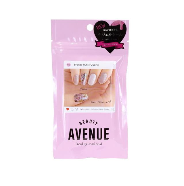 【１０個セット】 アイエスリンク BEAUTY AVENUE リアルジェルネイルシール ブロンズルチルクォーツ(24枚入)×１０個セット