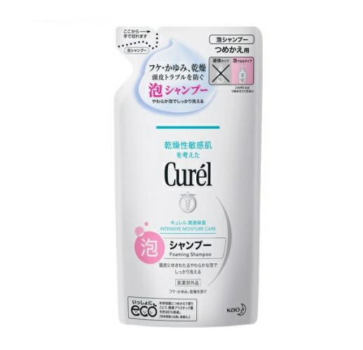 【１０個セット】 花王 キュレル 泡シャンプー つめかえ用(380ml)×１０個セット