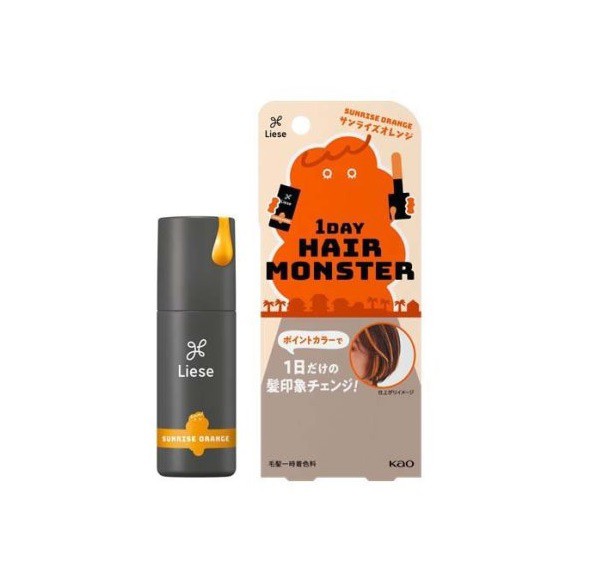 【４８個セット】【１ケース分】 花王 リーゼ 1DAYヘアモンスター サンライズオレンジ(20ml)×４８個セット　１ケース分 【dcs】