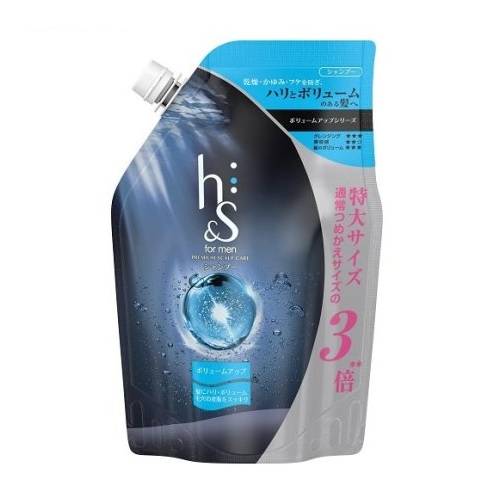 【６個セット】【１ケース分】  P&G h＆s for men ボリュームアップ メンズシャンプー 詰め替え 超特大(900ml)×６個セット　１ケース分　の通販は