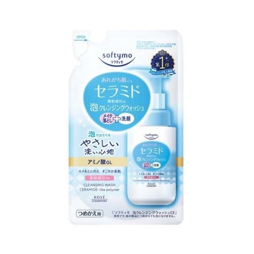 【３６個セット】【１ケース分】 コーセー ソフティモ 泡クレンジングウォッシュ セラミド つめかえ(180ml)×３６個セット　１ケース分