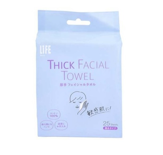 【４８個セット】【１ケース分】 平和メディク ライフ 厚手フェイシャルタオル 厚めタイプ(25枚入)×４８個セット　１ケース分 【k】【ご注文後発送までに2週間前後頂戴する場合がございます】