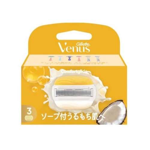【４０個セット】【１ケース分】  P&G ジレット ヴィーナス コンフォートグライド ココナッツ ソープ付(替刃3個入)×４０個セット　１ケース分　の通販は