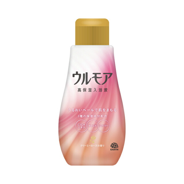 【１２個セット】【１ケース分】ウルモア 高保湿入浴液 クリーミーローズの香り 600ml（１５回分）×１２個セット　１ケース分