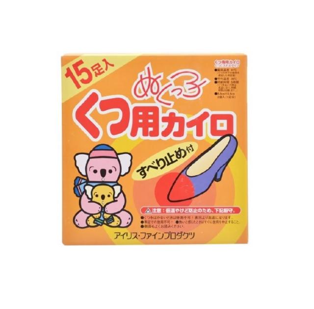 【１６個セット】【１ケース分】  アイリス ぬくっ子 くつ用カイロ すべり止め付(15足分)×１６個セット　１ケース分　【ori】