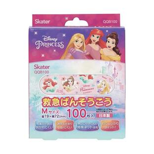 【２０個セット】 スケーター キャラクター 救急 ばんそうこう プリンセス Mサイズ 100枚入り×２０個セット