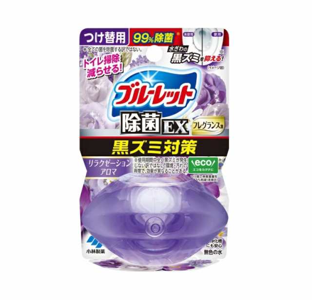 【４８個セット】【１ケース分】 小林製薬 液体ブルーレット おくだけ除菌EX フレグランス 付け替え リラクゼーションアロマ(67ml)×４