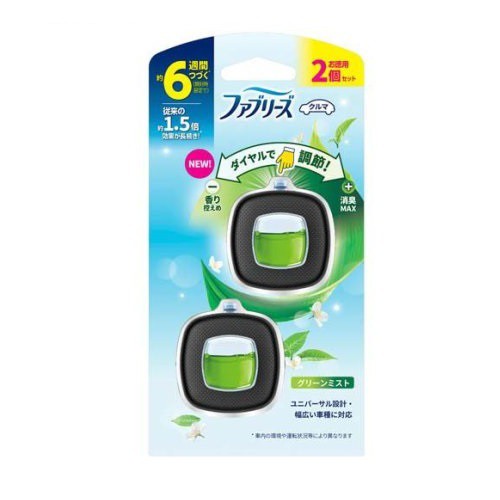 【２０個セット】 P&G ファブリーズ 消臭芳香剤 車用 イージークリップ グリーンミスト(2.4ml×2個入)×２０個セット