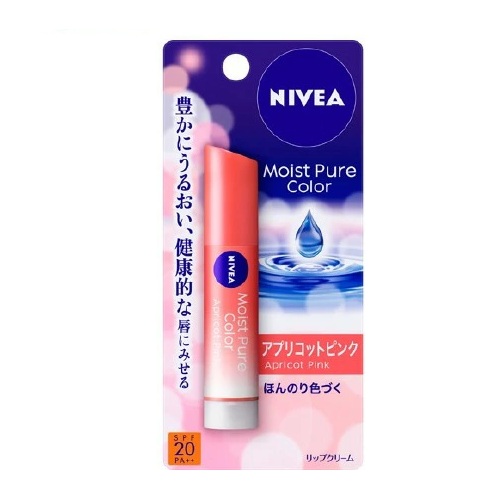 【４８個セット】【１ケース分】 花王 ニベア モイストピュアカラーリップ アプリコットピンク(3.5g)×４８個セット　１ケース分 12,723円