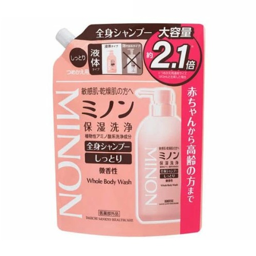 【５個セット】 第一三共ヘルスケア ミノン 全身シャンプー しっとりタイプ つめかえ(800ml)×５個セット