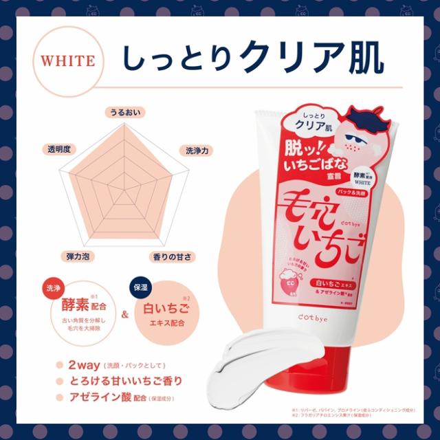 【４８個セット】【１ケース分】 コスメテックスローランド dotbye 毛穴いちご洗顔 ホワイト(120g)×４８個セット　１ケース分_1