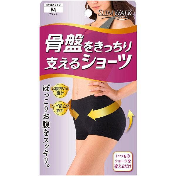 【３６個セット】【１ケース分】 スリムウォーク 骨盤をきっちり支えるショーツ ブラック Mサイズ 1枚入 ×３６個セット　１ケース分 【dcs】【k】【ご注文後発送までに2週間前後頂戴する場合がございます】