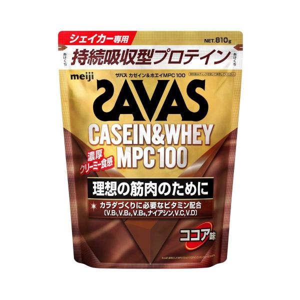 【１０個セット】 ザバス カゼイン＆ホエイMPC100 ココア味(810g)×１０個セット ※軽減税率対象品