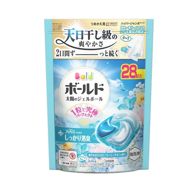 【１０個セット】【１ケース分】 P&G ボールド 洗濯洗剤 ジェルボール 4in1 フレッシュサボン つめかえ(28個入)×１０個セット　１ケース分