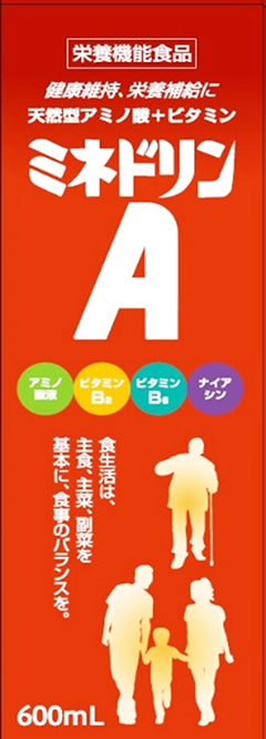 【１２本セット】【送料無料】 天然アミノ酸　ミネドリンA　600ml×１２本セット 　１ケース分　NEWパッケージ