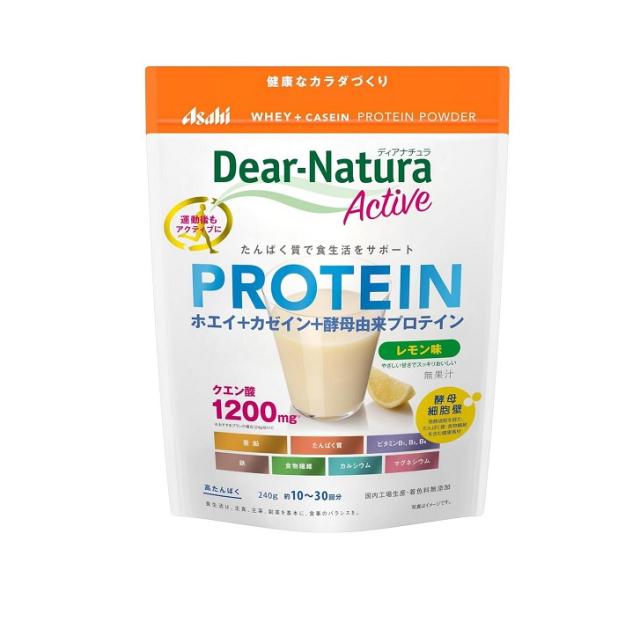 【２０個セット】 アサヒ ディアナチュラアクティブ ホエイ+カゼインプロテイン レモン味(240g)×２０個セット ※軽減税率対象品の通販は 24,857円