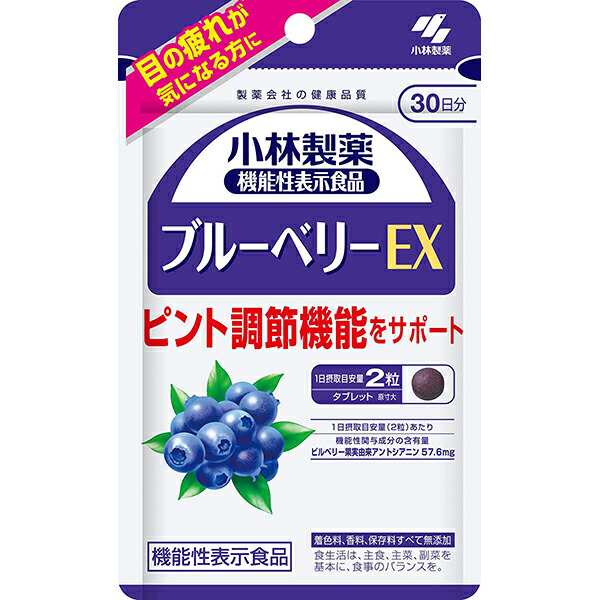 【１０個セット】 小林製薬　ブルーベリーEX 約30日分 60粒入×１０個セット ※軽減税率対応品