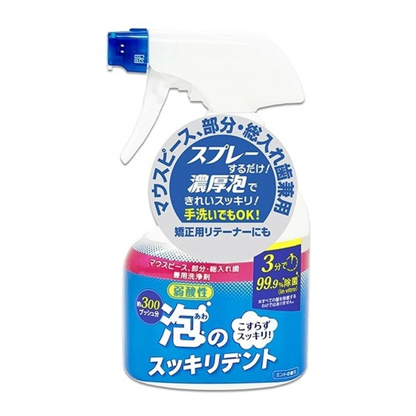 【２４個セット】【１ケース分】 ライオンケミカル 泡のスッキリデント スプレー 本体(300ml)×２４個セット　１ケース分【ori】