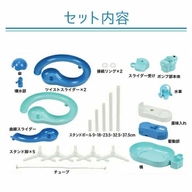 パール金属 流麺 ツイストスライダーそうめん流し器 (ミントブルー